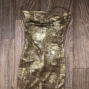 Gold party dress
